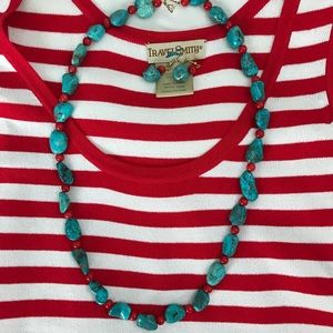 Turquoise necklace and earrings set